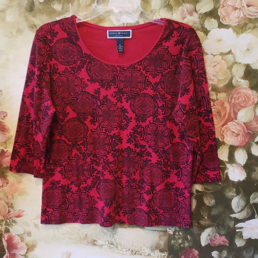 2/$5 Karen Scott Sz PL top